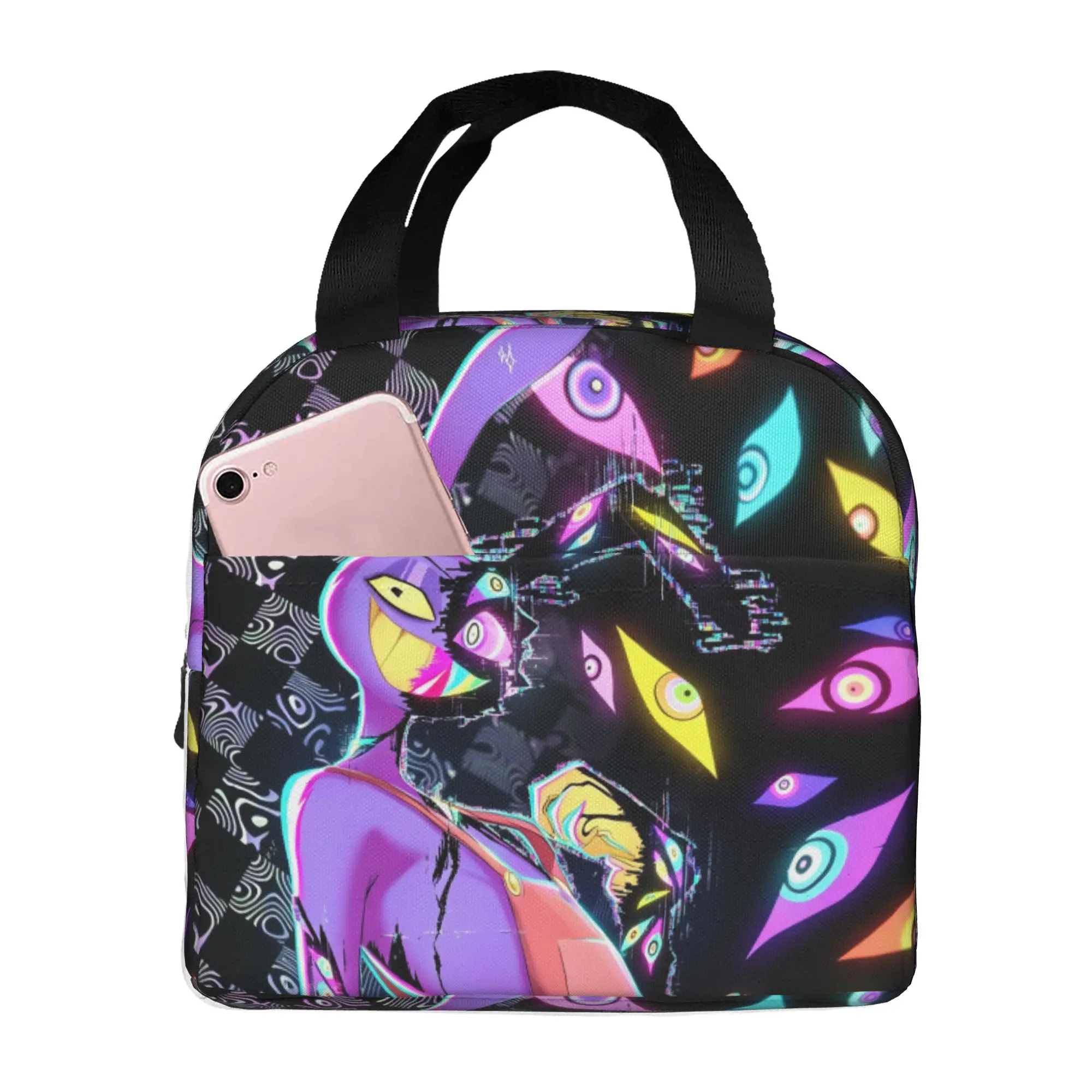 Jax D-Digitals Circus Insulated Lunch Bag for Women Waterproof Cartoon Clown Cooler Thermal Lunch Tote Beach Camping Travel