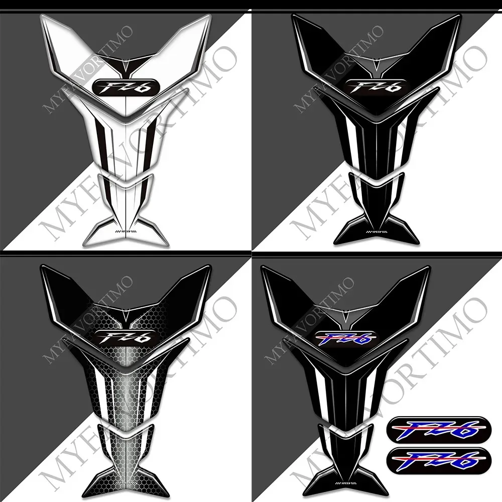 For Yamaha FZ6 FZ6S FZ6N Fazer Knee Decal Kit Gas Fuel Oil Emblem  Fairing Fender Windshield Motorcycle Stickers Tank Pad