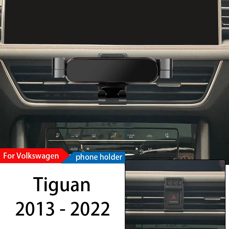 Suporte do telefone do carro suporte de montagem para volkswagen tiguan 2013-2022 ajustável gps navegação suporte do telefone móvel acessórios lnanter