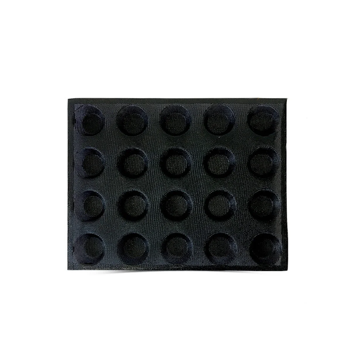 Molde de silicona de 20 agujeros para pastel, Mini modelo de Pizza, molde redondo para pan y hamburguesa, herramienta de bandeja para hornear antiadherente