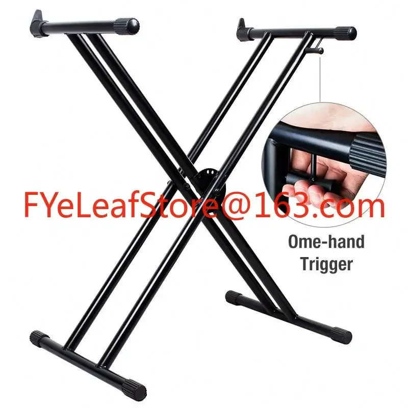 Heavy Duty Professional Double X Music Keyboard Stand suitable for 6176 88key electronic keyboards and digital pianos