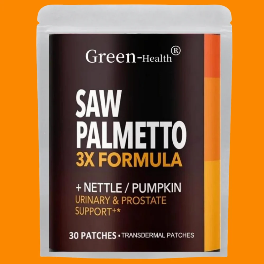 Saw PalmettoTransdermal Patches Stinging Nettle Pumpkin Seed Extract Urinary Health Prostate Support for Men's Health 30 Patches