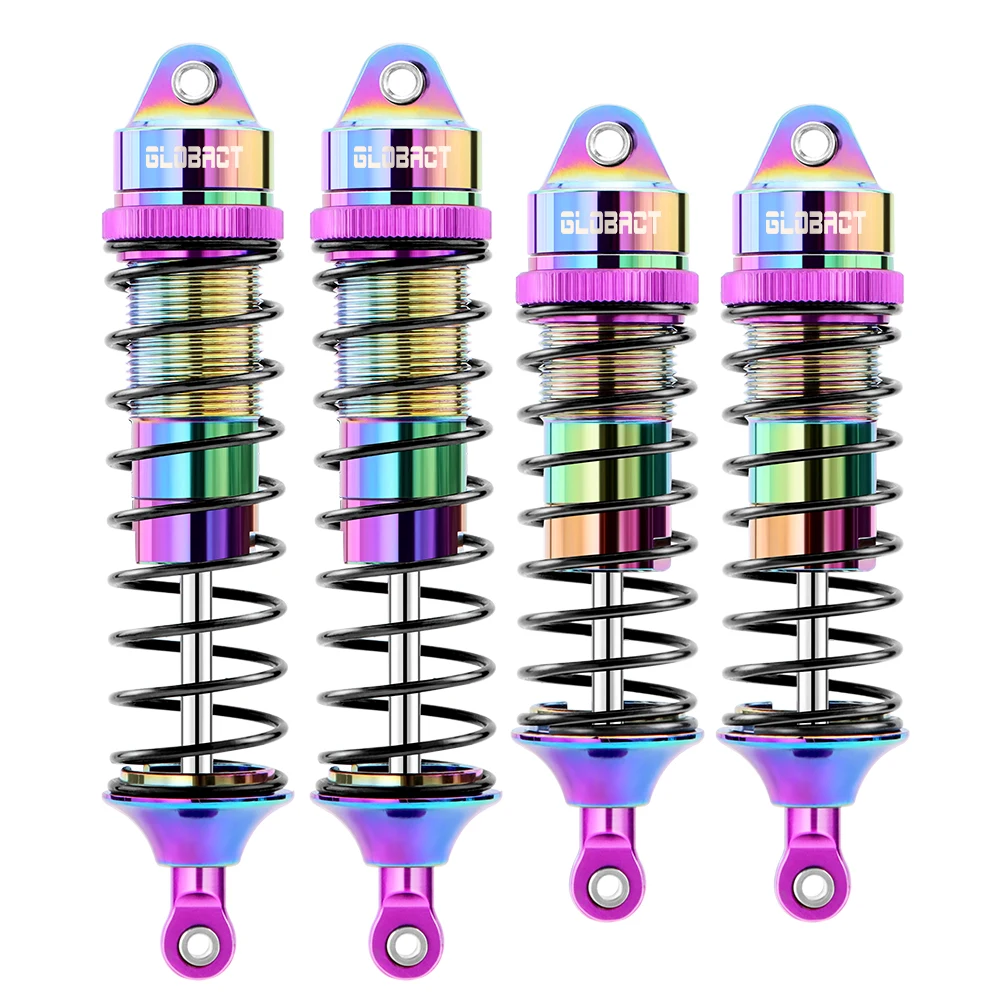 

GLOBACT Colorful RC Shock Oil Absorber Damper for Traxxas Slash Stampede Rustler 2WD/4x4 Bandit Hoss F-150 Replace 5862 (4PCS)