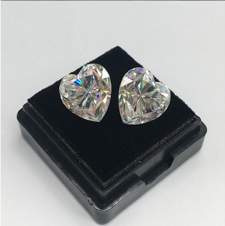 Muticolor Loose Moissanite Heart Shape Gemstone Brilliant Cut 100% Real Lab Gemstone Stones For Women Jewelry Diamond Material