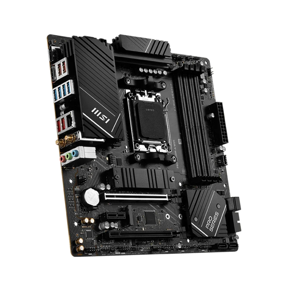 MSI PRO B650M-A WIFI motherboard CPU supports AMD Ryzen 8000/ 7000 Series Desktop Processors Socket AM5, 4x DDR5, Memory 256GB