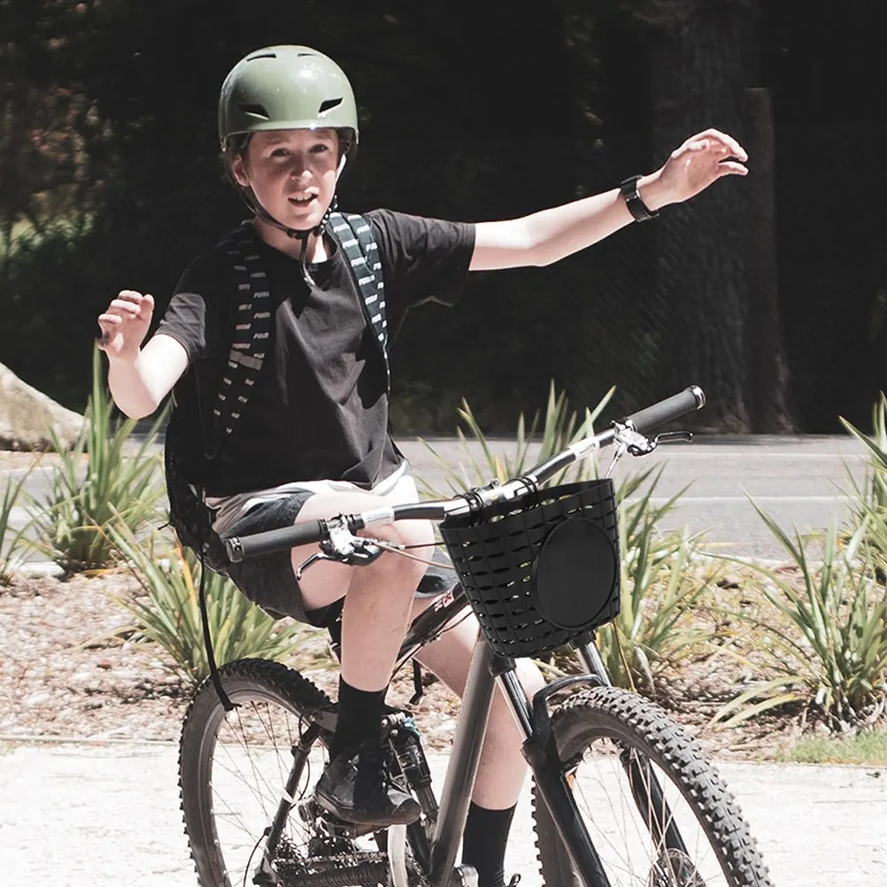 2Pcs Plastic Bike Basket Handlebar Storage Detachable Basket for Scooters Tricycles 's Bikes Plastic Bike Baskets