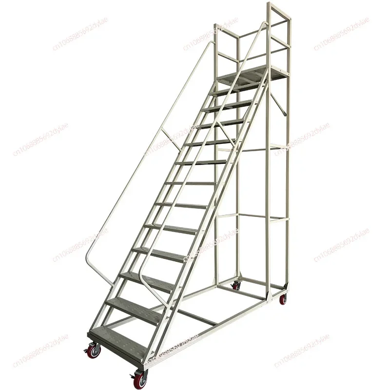 Supermarket Shelves Ladder Warehouse Climbing Car Household 2-Step 3-Step Mobile Ladder Platform Climbing Ladder Truck