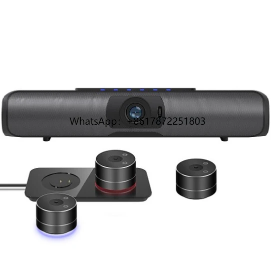 

Portable Video Conference 4k Ptz Camera Zoom 4 Wireless Microphones Usb Confer Speaker