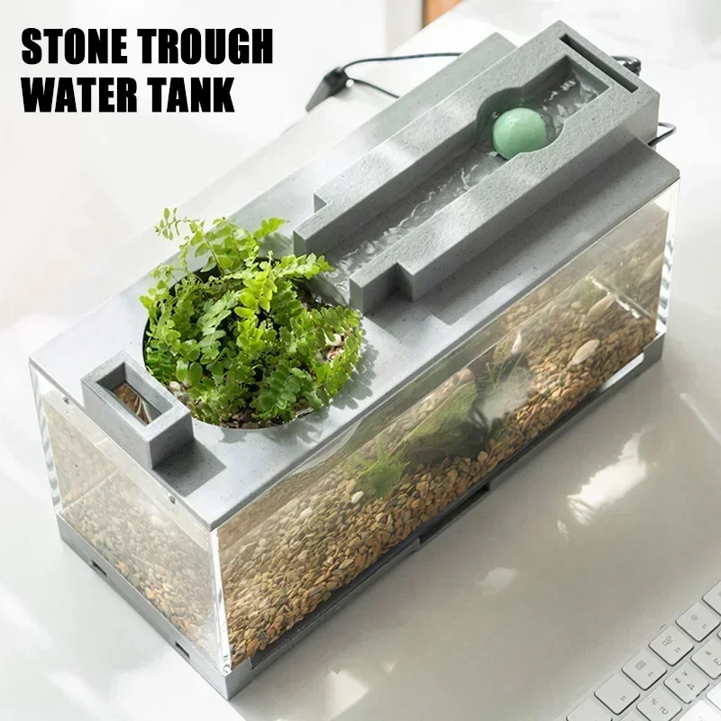 

Imitation Stone Creative Landscape Fish Tank Filter Silent Flowing Water Desktop Decoration Aquarium Fish Tank Water Pump