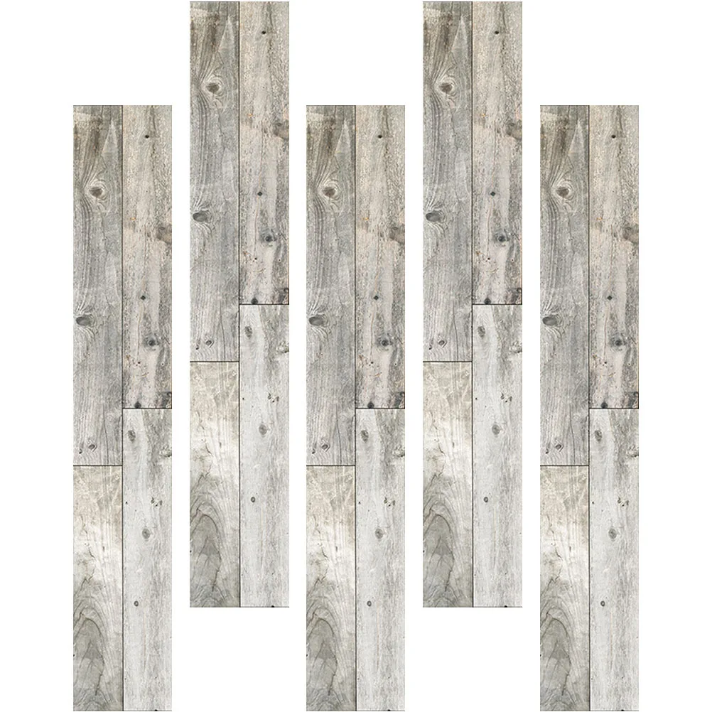 5 قطعة ملصق أرضية من الخشب الحبوب قابل للتقشير واللصق PVC ألواح أرضية ذاتية اللصق لديكور المنزل وغرفة النوم وغرفة المعيشة سهلة القطع