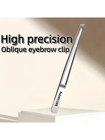Stainless Steel Tweezers Tool Suitable for Eyebrow Eyelash Application Beard & Mustache Trimming False Eyebrow Applicator Gifts