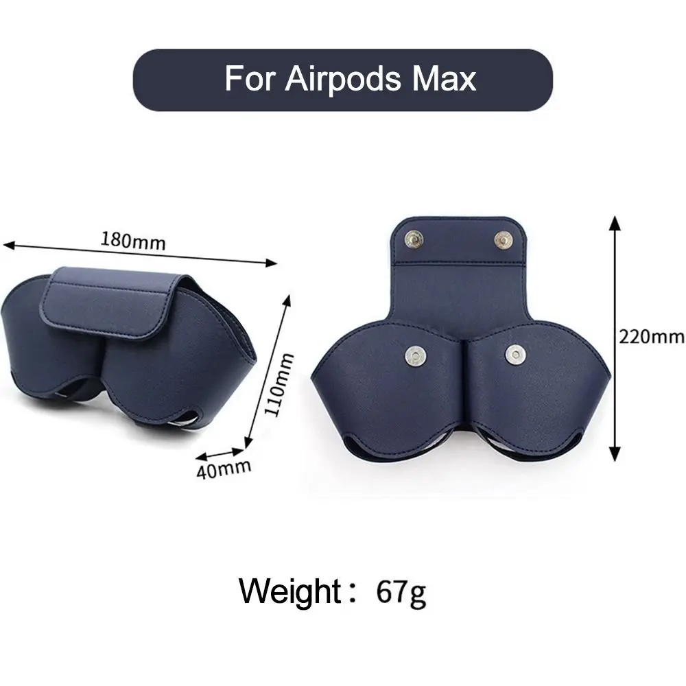 Inteligentne etui miękkie skórzane etui na słuchawki Airpods Max przed upadkiem i zarysowaniem akcesoria do słuchawek