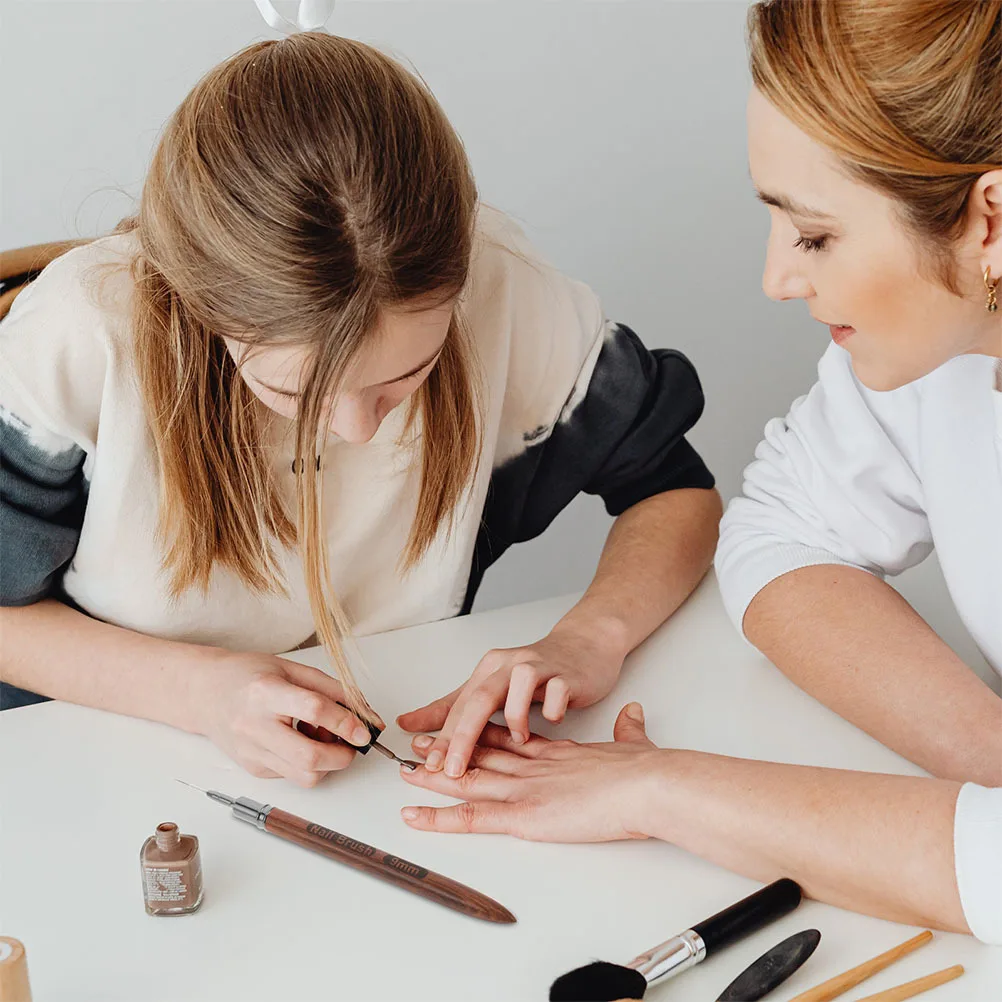 

2Pcs Thin Nail Art Liner Pen Fine Line Drawing Tool for Manicure Precision Nail Painting Detailed French Edge Design Comfortable