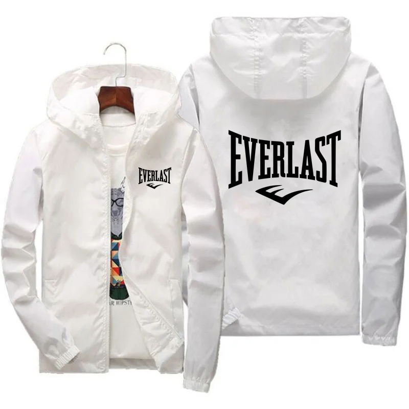 2024 EVERLAST Logo Aviator Hooded Jacket Men\'s Casual Slim Baseball Jacket Latest Spring Fashion High Quality Jacket