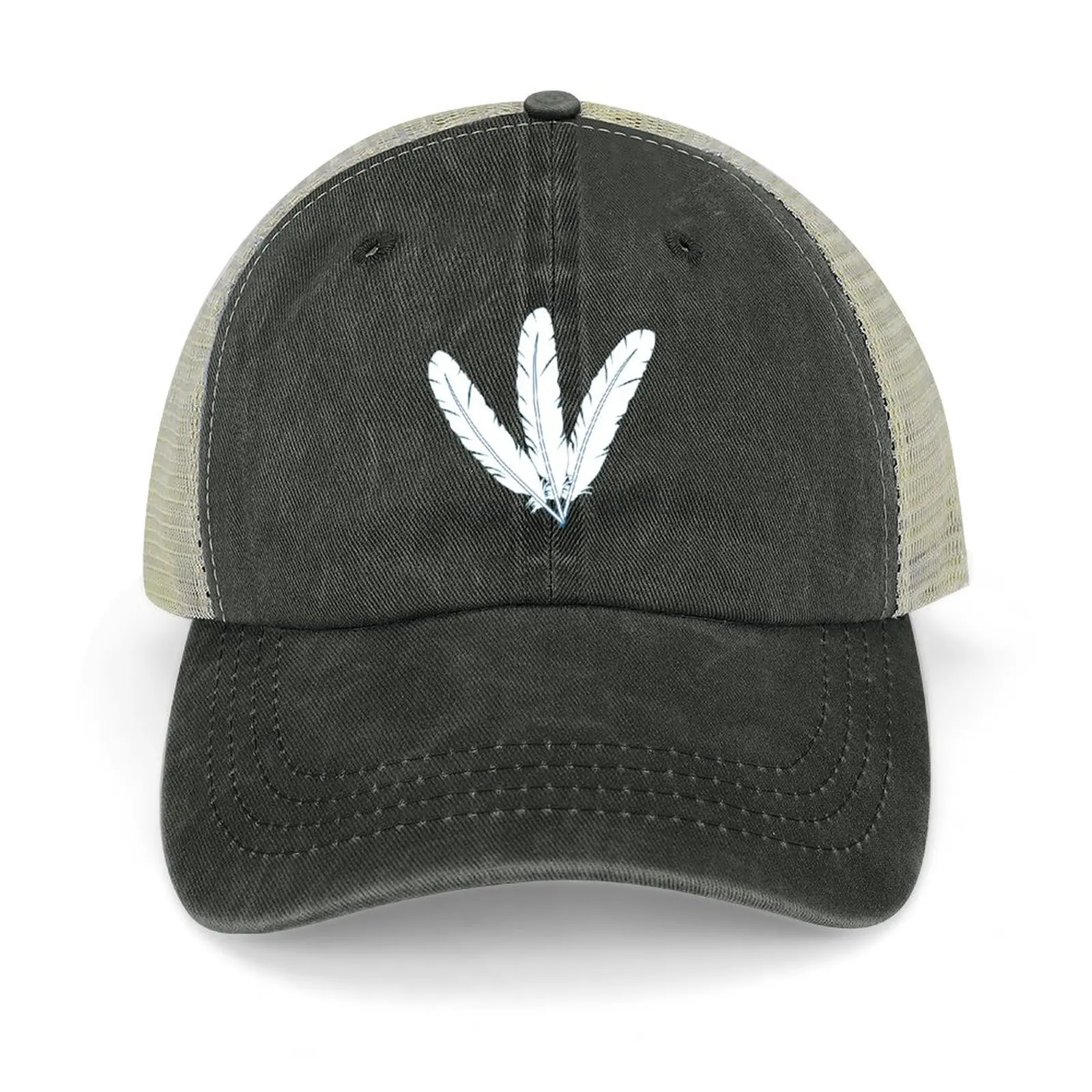 

Three White Feathers Baseball Cap designer cap Beach Bag Funny hats Women's Hats For The Sun Men's