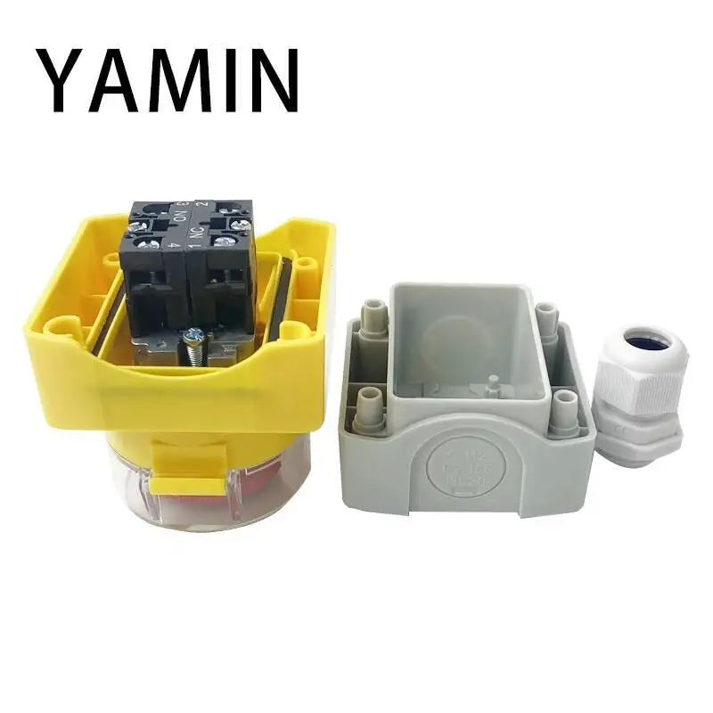 EX Di Arresto di Emergenza Push Button Switch Box 1P Latch Blocco Elettrico Ascensore Ascensore a prova di Pioggia A Prova di Esplosione 1NO 1NC LA38-11ZS