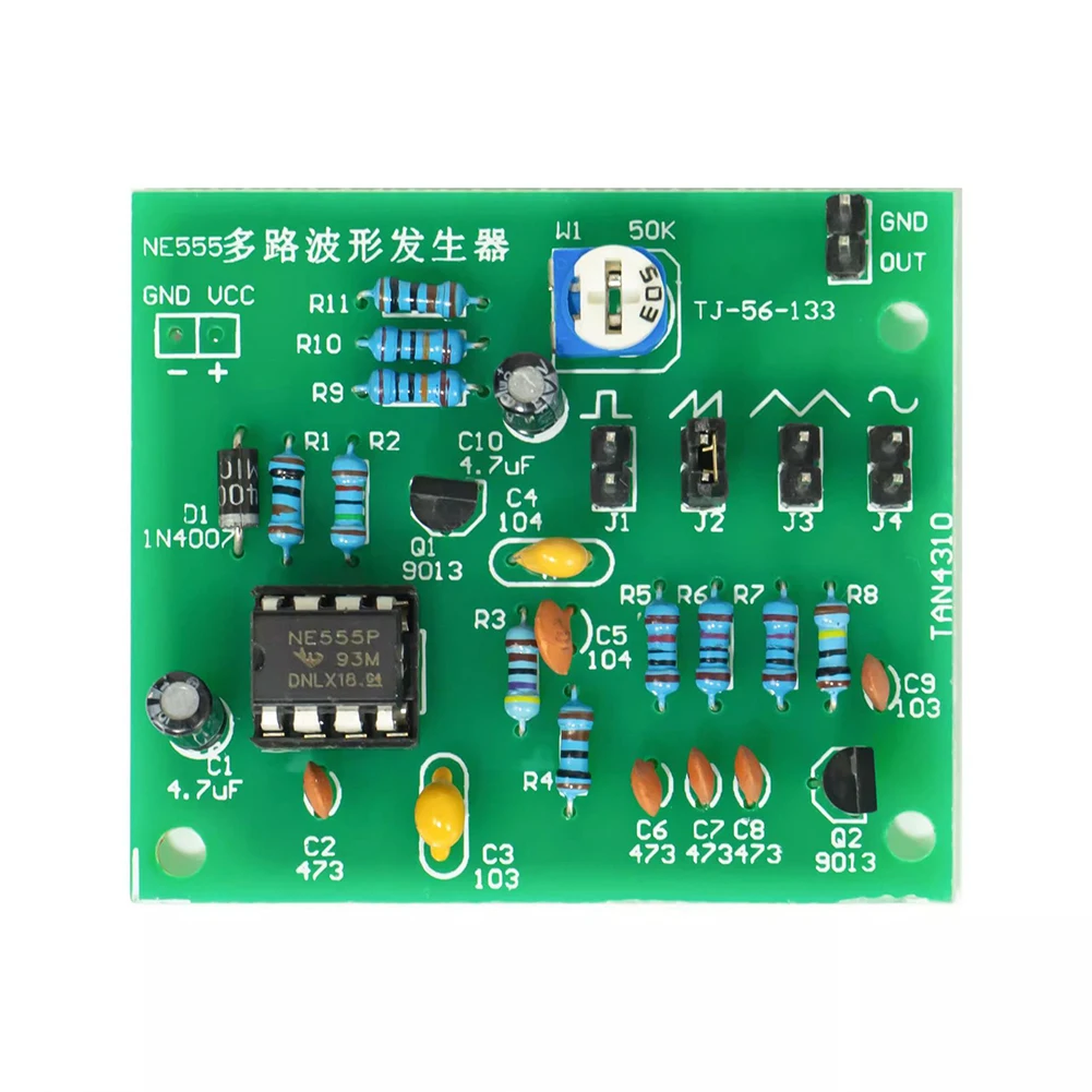 NE555 Multi-channel Waveform Generator DIY Kit Square For Sawtooth Triangle Signal For Electronics Soldering Practice Parts