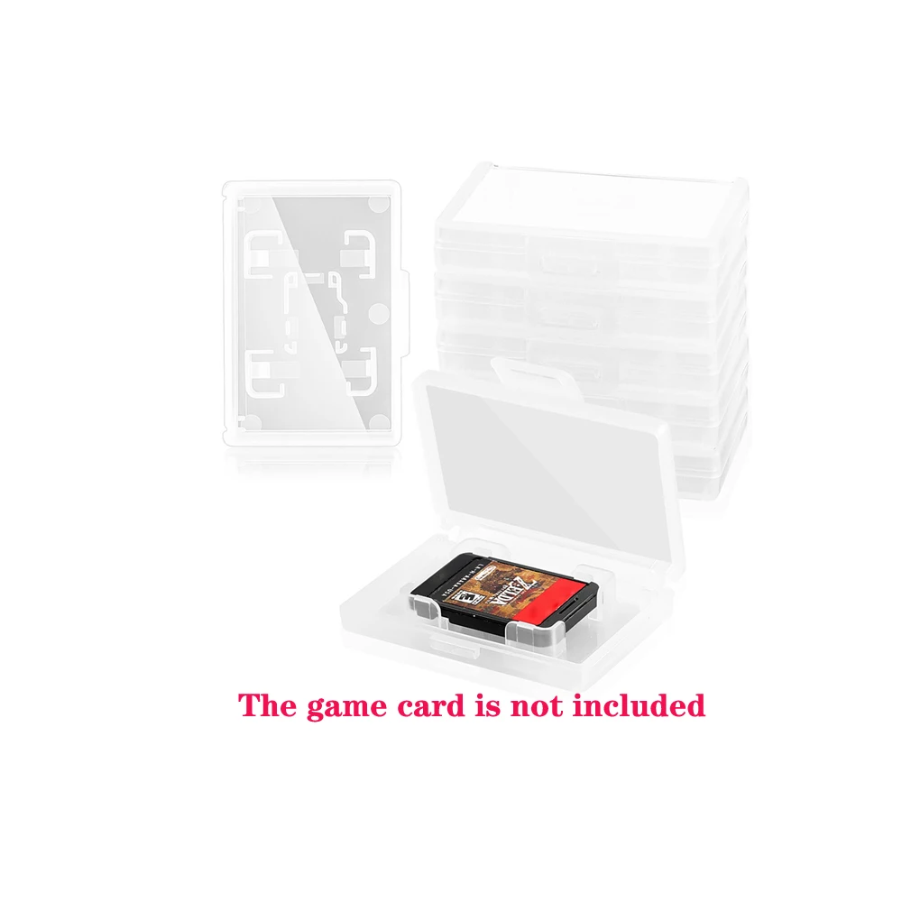 

100PCS Game Card Case For Switch NS oled Lite Holder Storage Box Card Holder Protective Cover Transparent 1 card slot