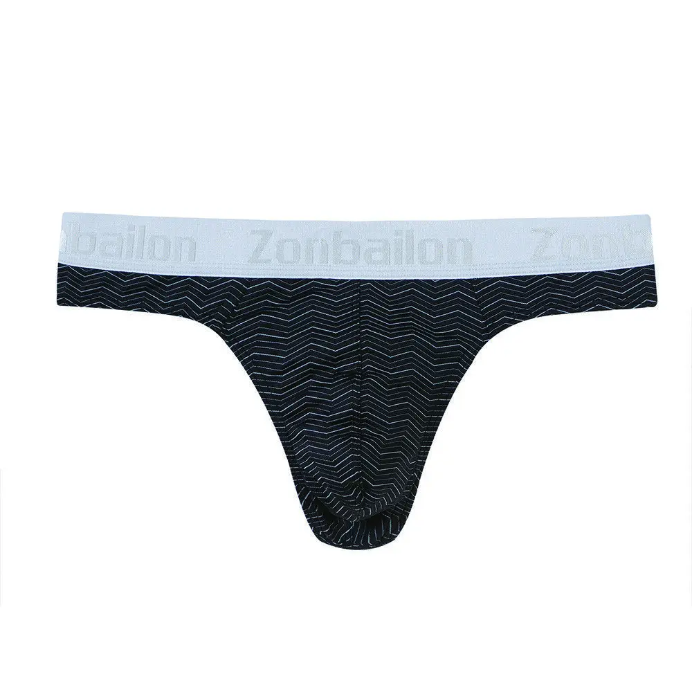 Zonbailon Mens Breathable Thongs Underwear G-String Sexy Briefs Sissy Panties for Men