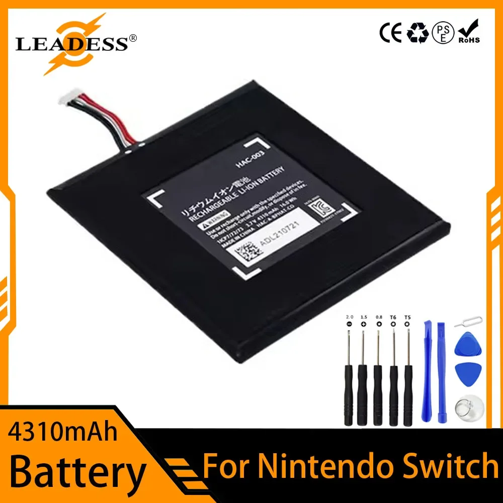 HAC-003 Battery for Nintendo Switch 2017 Game Console HAC-001 Internal Upgrade 4310mAh Rechargeable Battery with Repair Tool Kit