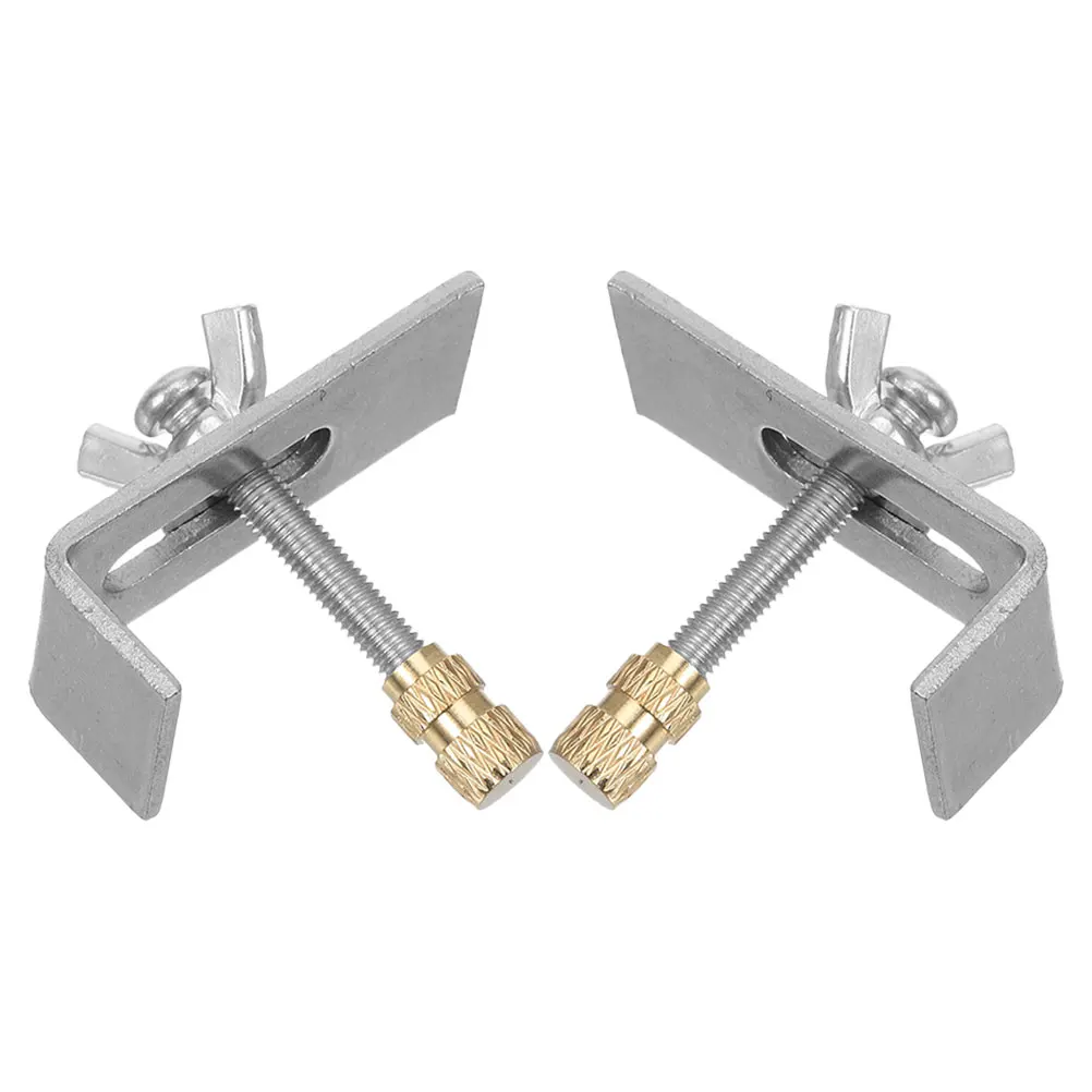 

2 Sets Stone Basin Screws Kitchen Sink Installation Parts Clips Undermount Bracket Bathroom Mounting Copper
