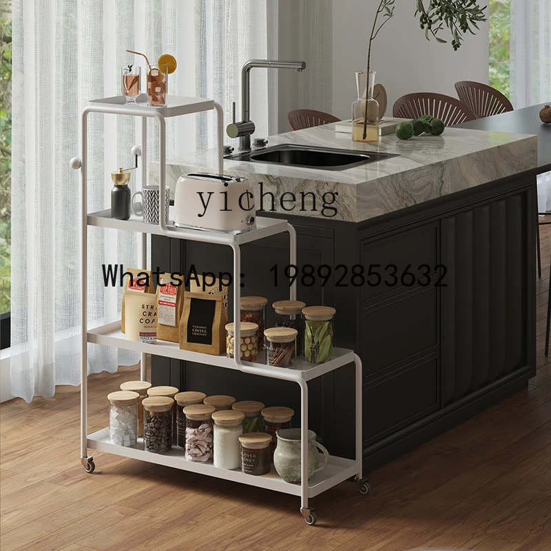 B-4 sofa edge mobile trolley bedroom bedside table simple small table floor flower stand table