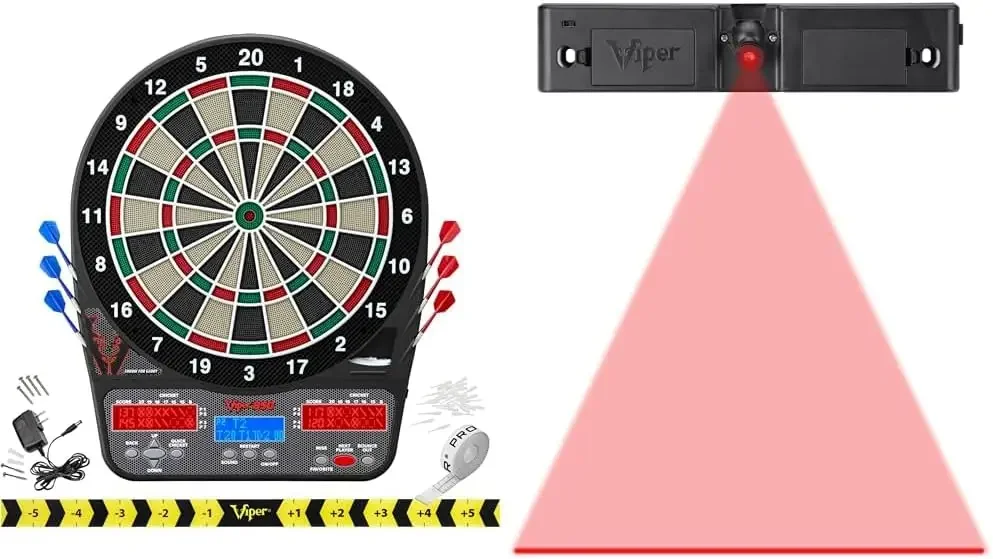 

Electronic Dartboard, Ultra Bright Triple Score Display, 50 Games With 470 Scoring Variations, Regulation Size Target