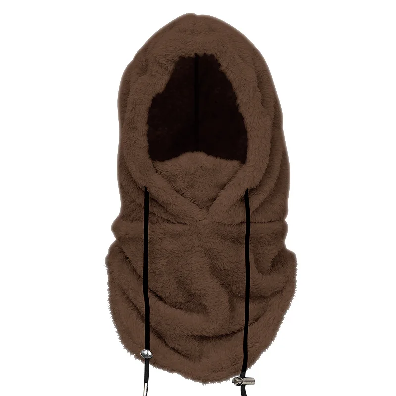 겨울 따뜻한 얼굴 마스크 북극 양털 사이클링 모자 남성 여성, 적합한 야외 낚시 스키 스노우 보드 두꺼운 후드