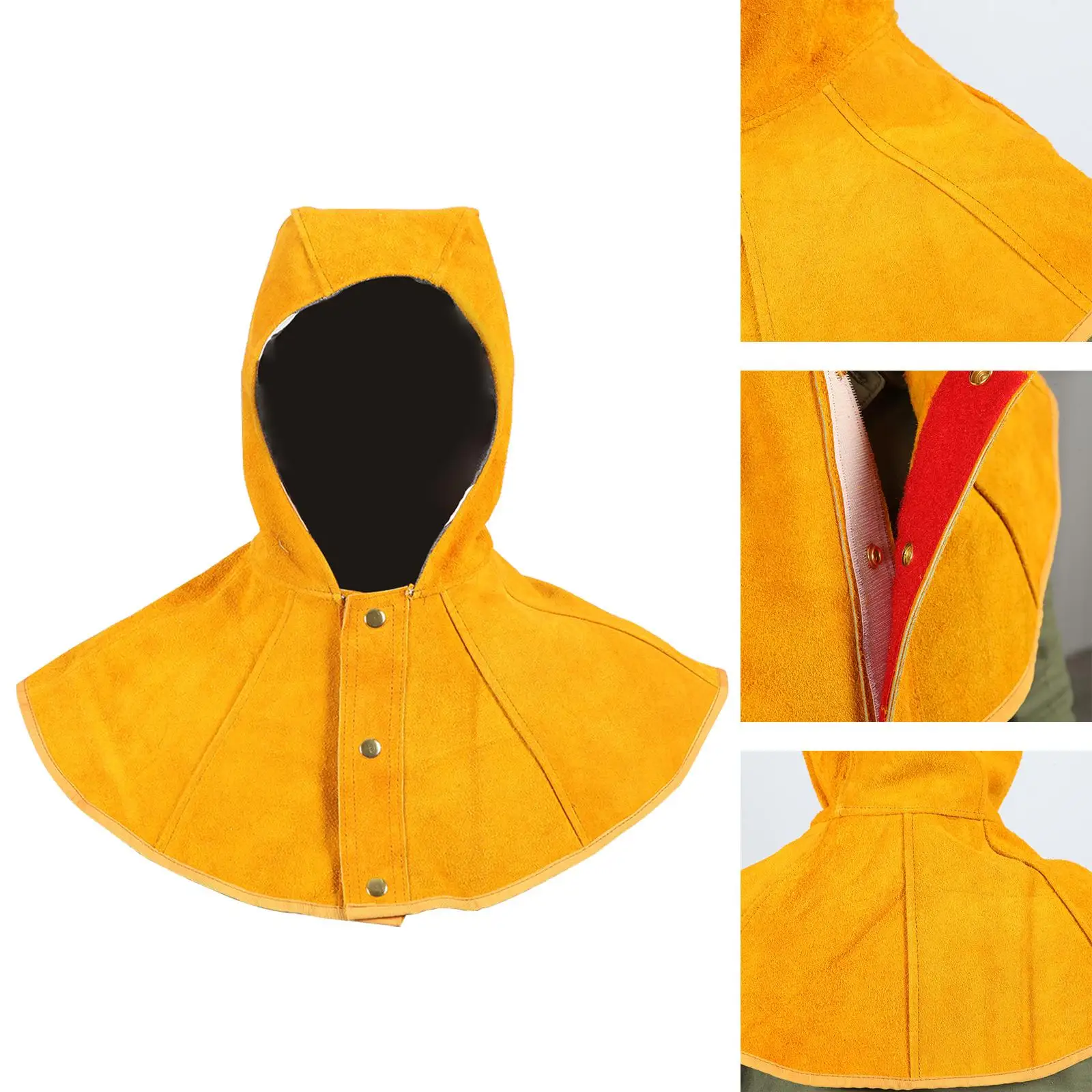 

Сварочный капюшон, драпировка на плечо, искростойкая сварочная крышка из искусственной кожи, головной убор для ремонта автомобилей, сварка, взрослых, сварки своими руками