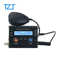 TZT 5W usDX SDR QRP Transceiver QCX-SSB to SSB 3-Band All Mode HF Transceiver with Handheld Microphone