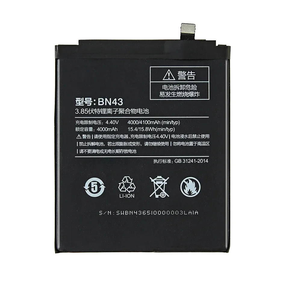 BM46 BM47 BN30 BN40 BN41 BN43 BN44 BN45 BN48 Battery For Xiaomi Redmi Note 3 3S 3X 4 4A 5 6 7 7A Plus 8 8A 8T 9 9A 9C 9S Pro