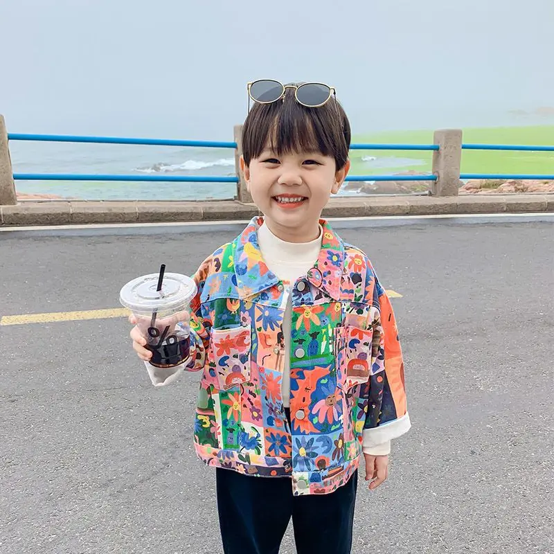 1-9 anni giacca da ragazzo e da ragazza primavera e autunno cappotto corto per bambini moda nuovi bambini abbigliamento sportivo Casual Baby Trendy