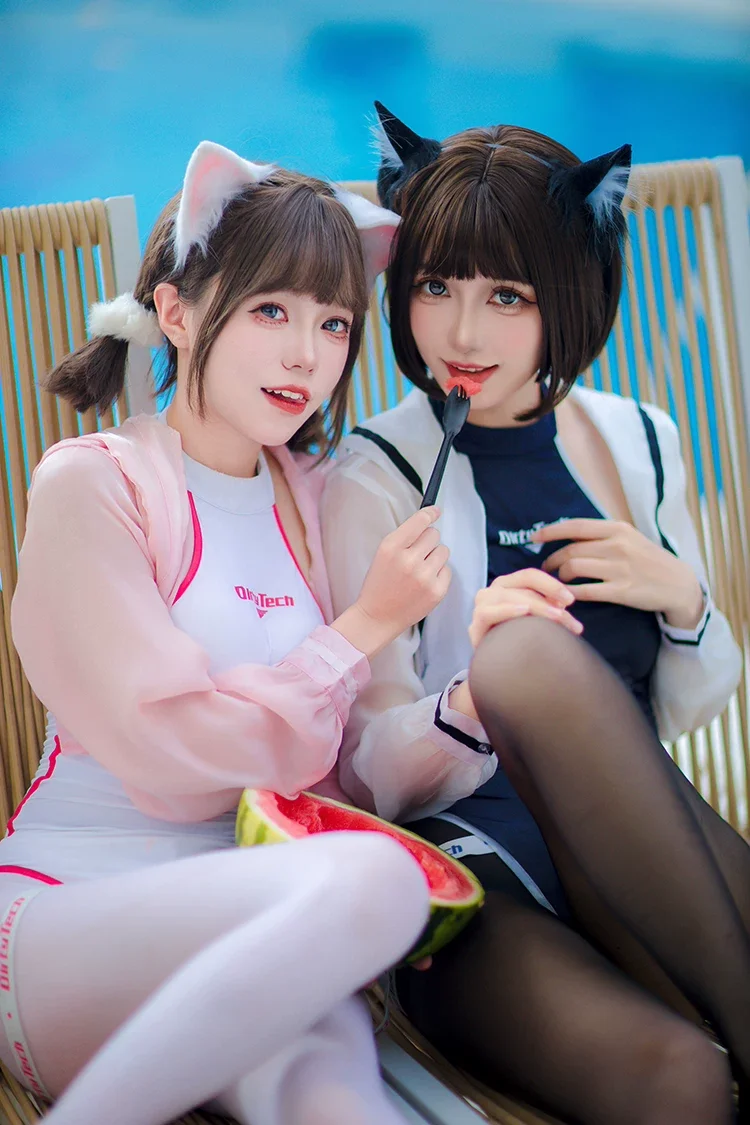 DirtyTech Women's Cosplay Costume Swimsuit Sexual JK Uniform Second Dimension Spa Suitwear Competitive Leotards