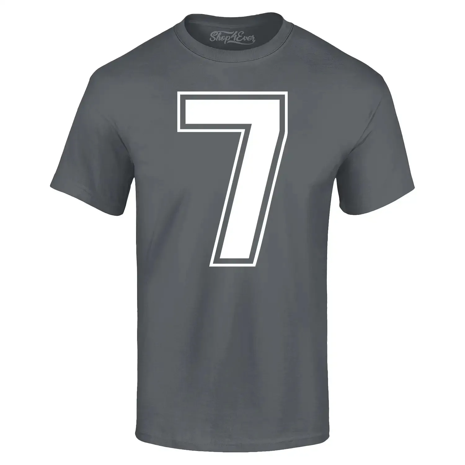 

7 Seven Varsity Number T-shirt Funny Number Meme Shirt