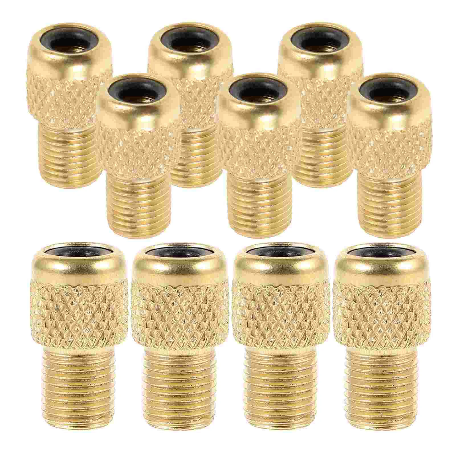 

10pcs Tire Pump Converter Car Adapter Bike Tube Pump Air Compressor Tools (Textured Copper) Bike Converter