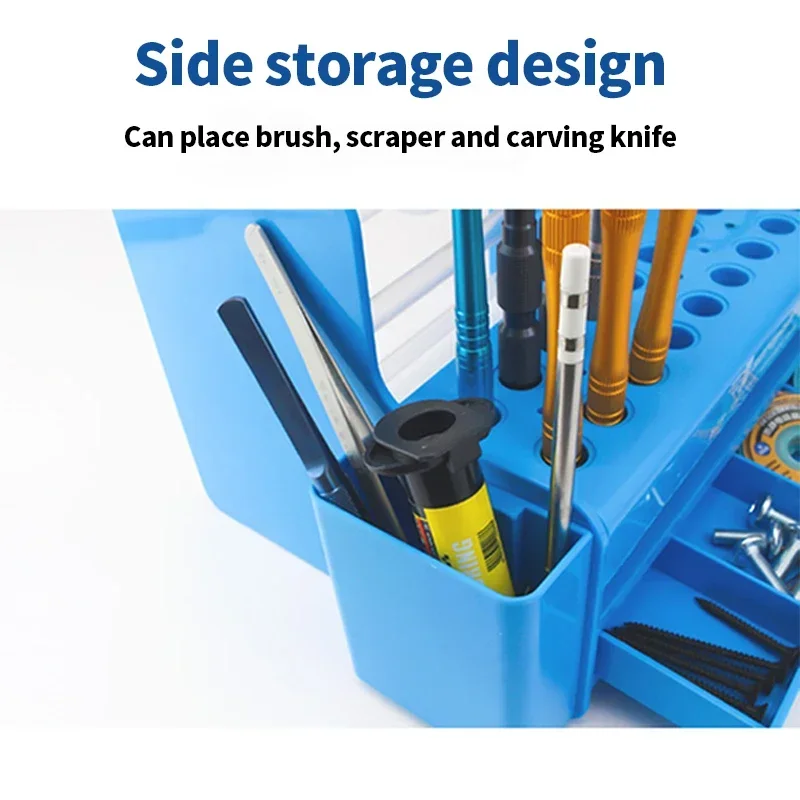 SZR-18 Tool Storage Rack Desktop Screwdriver Storage Box For Solder Wire Weld Paste Flux Mobile Phone Repair Tool Small Parts