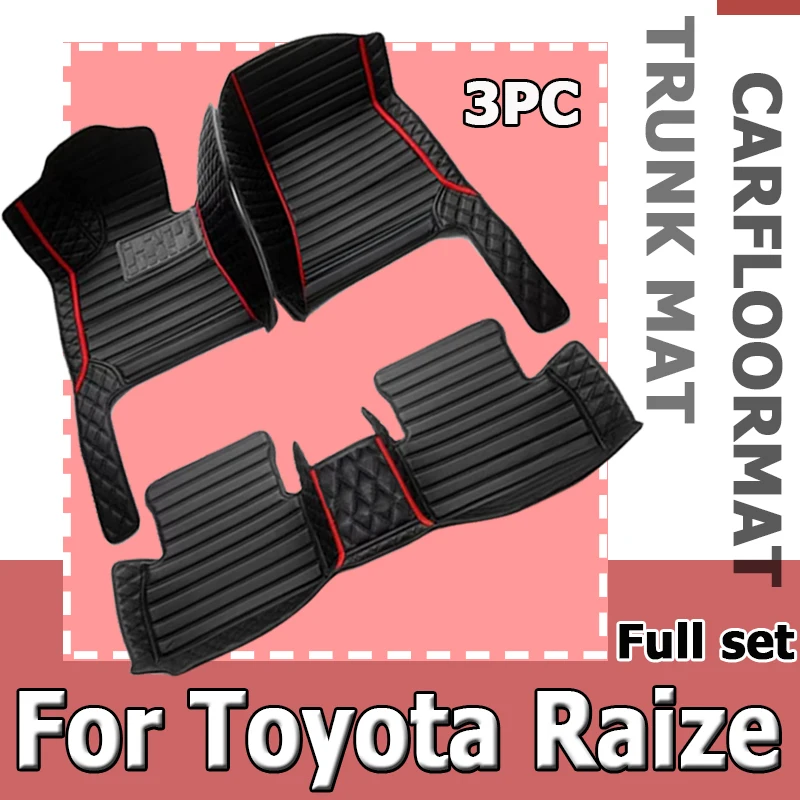 Custom Automotive Car Floor Mats For Toyota Raize 2019 2020 2021 2022 Auto Luxury Leather Men Women Car Mats Full Coverage