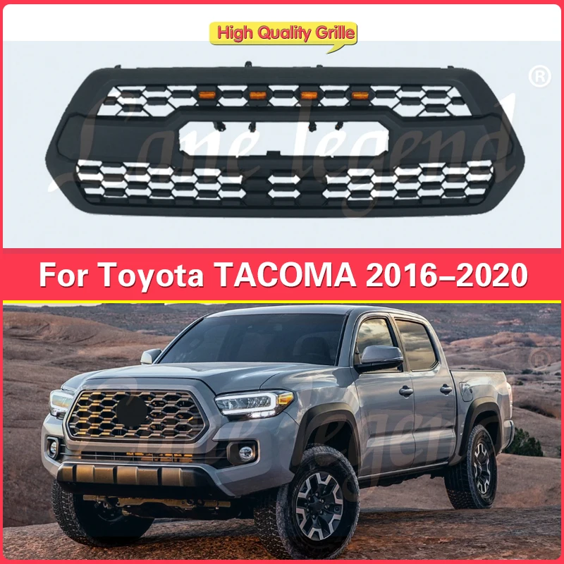 For Toyota Tacoma 2016 2017 2018 2019 2020 Car LED Grille Running Lamp Grid Amber Front Grille Ventilation Net