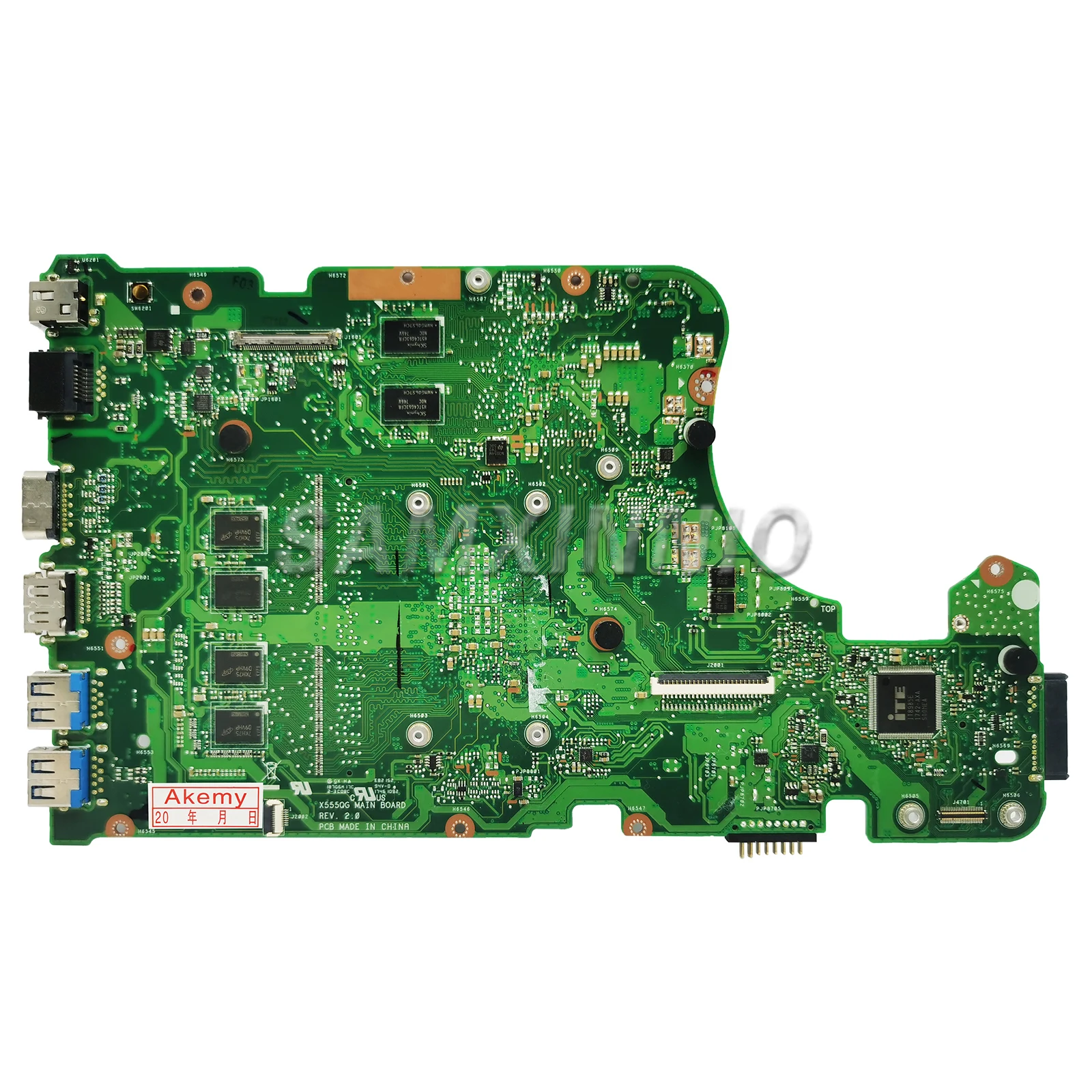 Imagem -03 - Placa-mãe de Laptop X555qg para Asus X555q X555b X555bp Mainboard com Cpu A10-9620p 8g Ram Totalmente Teste