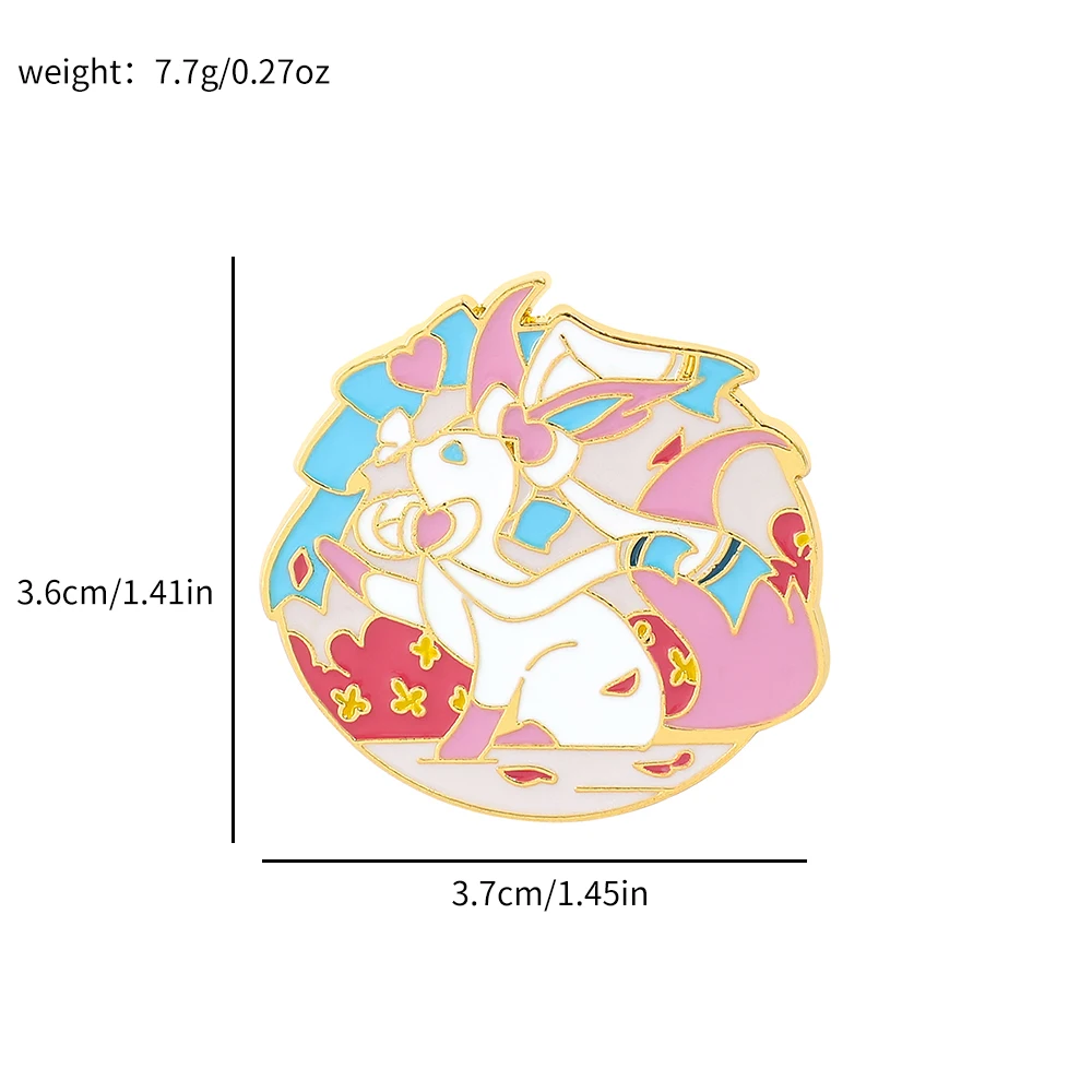 9 buah kartun kreatif Leader bros modis Mega Evolution Pin Enamel evolusi pakaian ransel perhiasan aksesori lencana logam