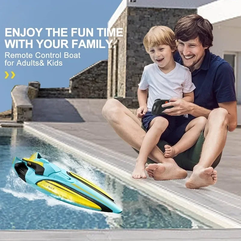 S1 RC Boat Wireless Electric Long Endurance High-Speed Racing Boat 2.4G Speedboat Water Model Children Toy