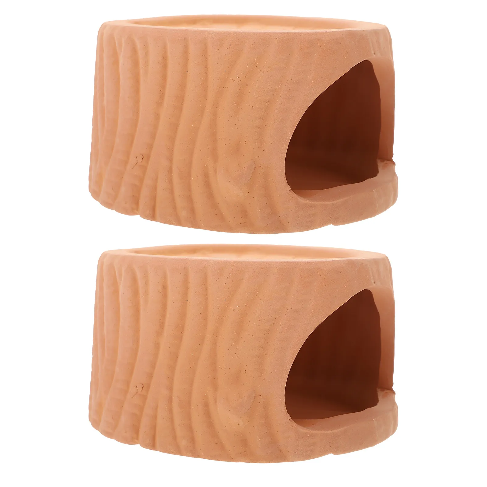 

2Pcs Realistic Ceramic Aquarium Stone Cave Hideout for Fish Shrimp Decoration Landscape Ornament Freshwater Tank Decor