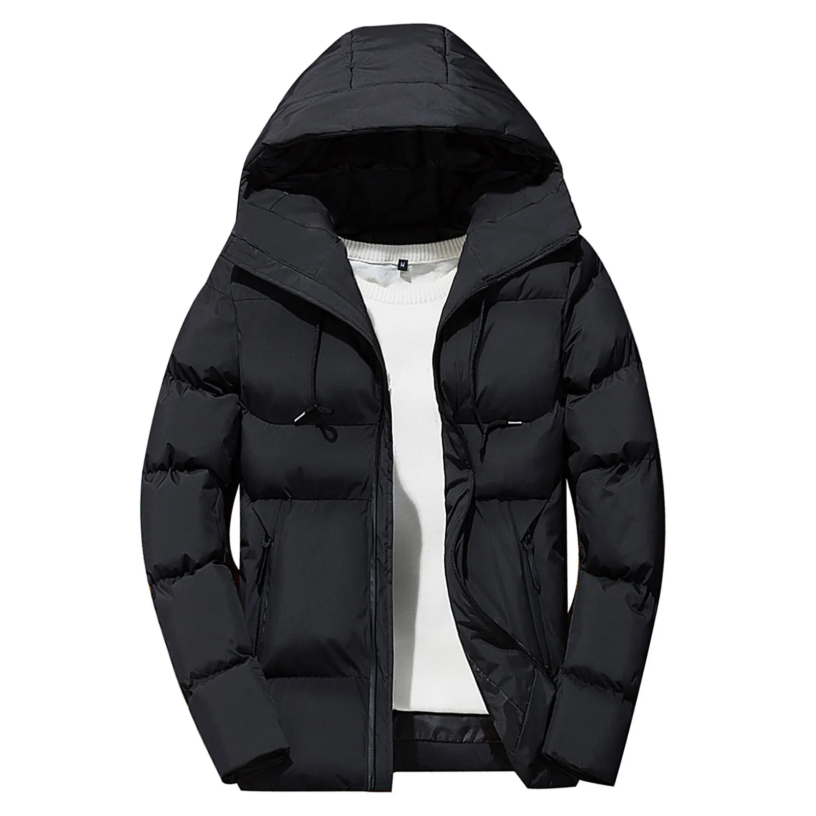 Parkas thermiques à capuche pour hommes, vestes de sport, coton optique, chaud, décontracté, mode, hiver, 2024