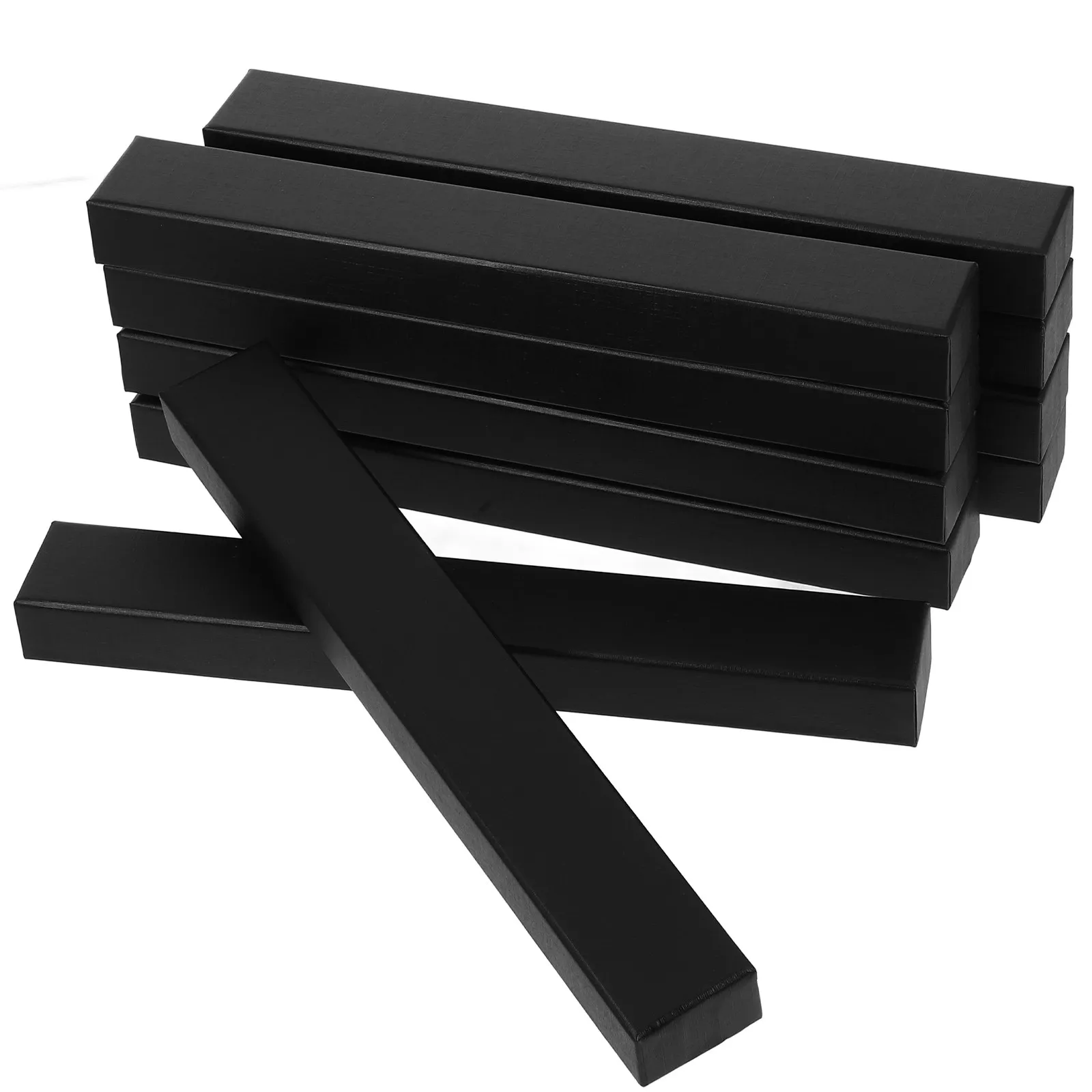10Pcs Folding Fan Gift Box Black Paper Case Folding Fan Storage Holder Collector Display Coin Jewelry Organizer Pen Case