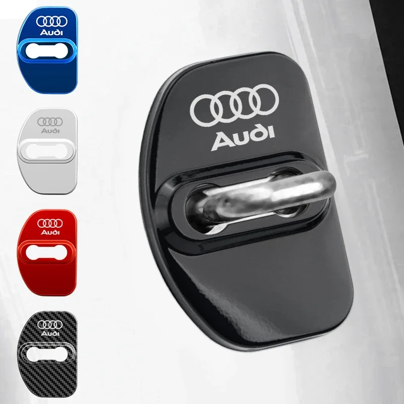 4 PCS/Set Fashion Stainless Steel Car Covers Door Lock Protecting Cover For AUDI TT A1 A3 A4 A5 A7 A8 Q3 Q5 Q7 S3 S4 TTS