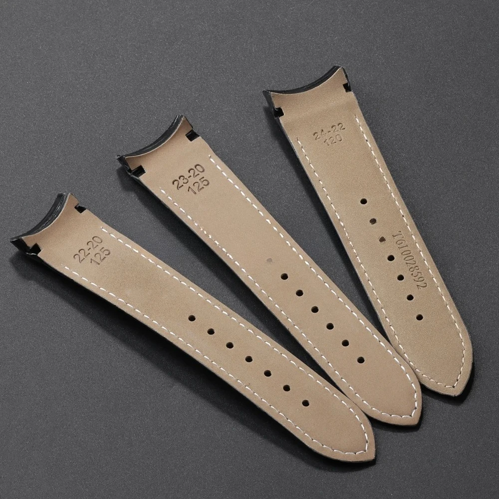

Curved End Calfskin Strap for Tissot T035 627/407/617 Genuine Cowhide Watch Band 22mm 23mm 24mm Butterfly Buckle Men Replacement