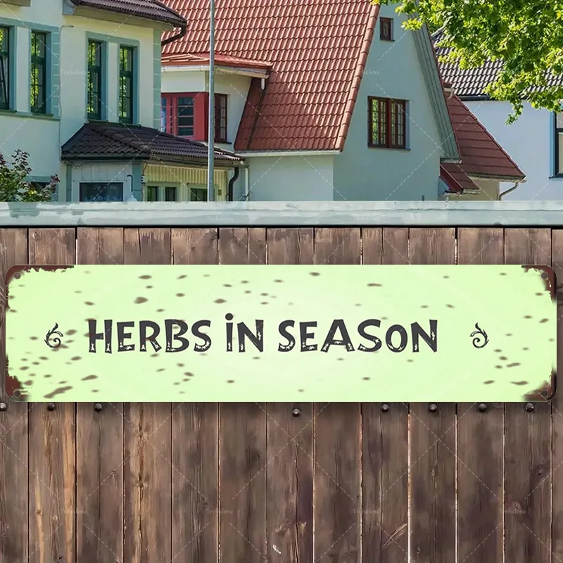 

1 шт. металлическая вывеска, 4x16 дюймов, металлическая вывеска в деревенском стиле «Стравы в сезон» для декора фермерского дома