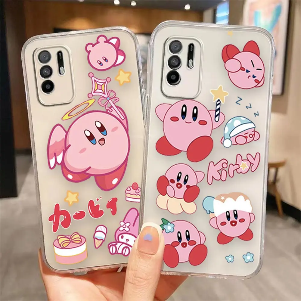 Cartoon Cute K-Kirby Funny Phone Case For OPPO A96 A95 A94 A72 A54 A52 A36 A35 A33 A32 A31 A16E A15S A12S A12E A12 A11K A9 Cover