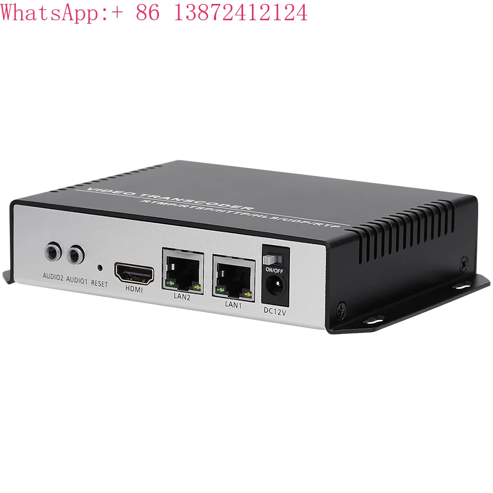 Panger 4K HEVC H.265 H.264 IP-транкодер потокового видео для RTMP UDP HTTP RTSP HLS M3U8 URL-RTMP RTMPS UDP HTTP RTSP HLS SRT