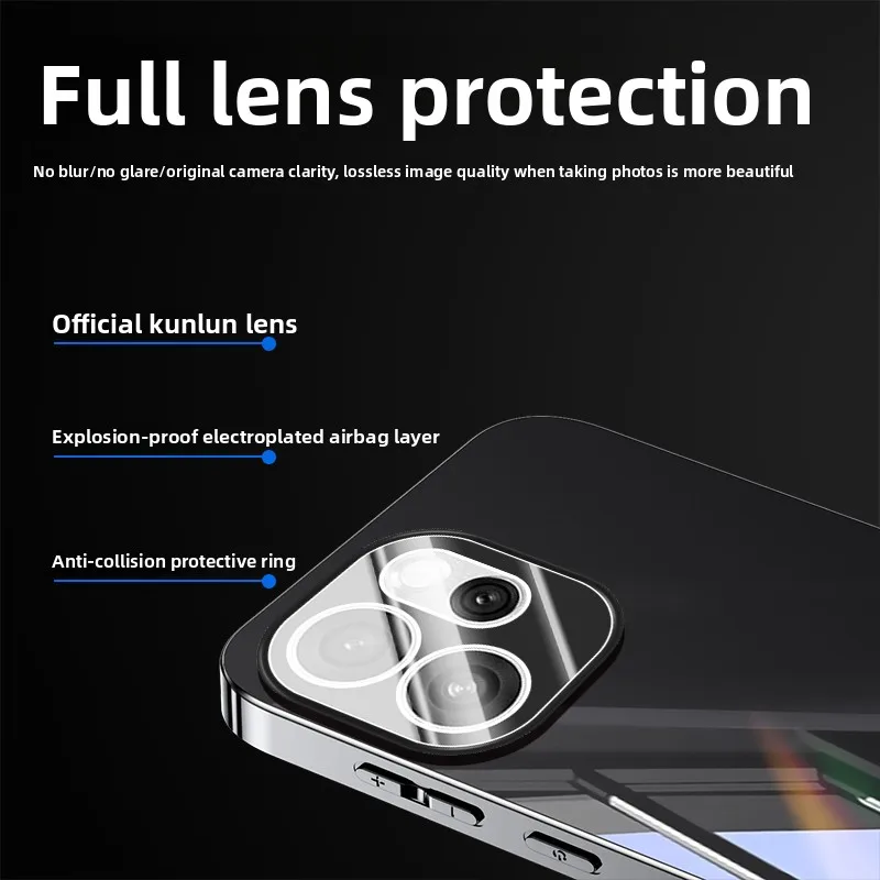 ينطبق ممن لهم رينو 15 برو حالة الهاتف المحمول الجليد كريستال الكهربائي تبديد الحرارة المضادة للسقوط الغطاء الواقي